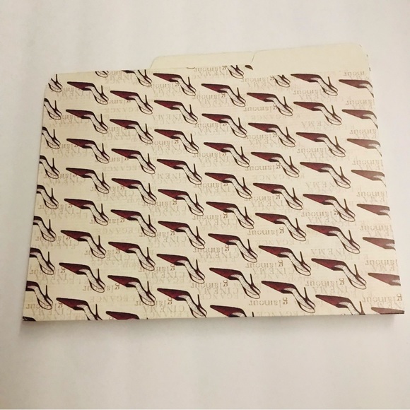New 8 Matching Files “Glamour” High Heel Shoes” Brown and Cream Folders - Picture 1 of 16